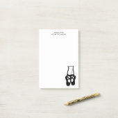 Cute Black Ballet Slippers En Pointe Post-it® Notes (Op bureau)