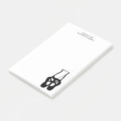 Cute Black Ballet Slippers En Pointe Post-it® Notes (Schuin)