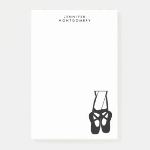 Cute Black Ballet Slippers En Pointe Post-it® Notes