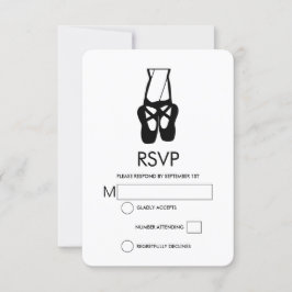 Cute Black Ballet Slippers En Pointe RSVP Kaartje