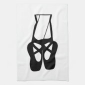 Cute Black Ballet Slippers En Pointe Theedoek (Verticaal)