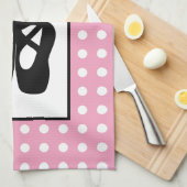 Cute Black Ballet Slippers En Pointe Theedoek (Quarter Fold)