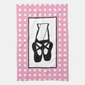 Cute Black Ballet Slippers En Pointe Theedoek (Verticaal)