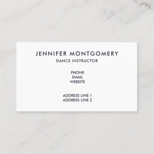 Cute Black Ballet Slippers En Pointe Visitekaartje (Achterkant)