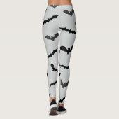 Cute Black Bats Pattern Halloween Leggings (Achterkant)