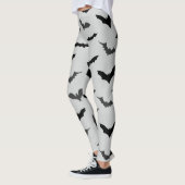 Cute Black Bats Pattern Halloween Leggings (Links)