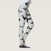 Cute Black Bats Pattern Halloween Leggings (Rechts)