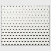 Cute Black Bats Wrapping Paper Cadeaupapier (Vlak)