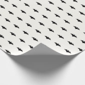 Cute Black Bats Wrapping Paper Cadeaupapier (Hoek)