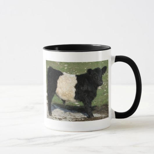 Cute Black Belted Galloway Calf Mok (Rechts)