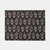 Cute Black Blush Pink Potted Cactus Pattern Deurmat (Voorkant)