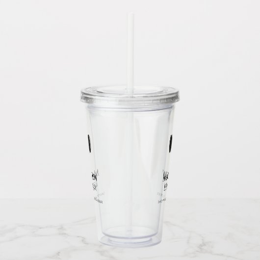 Cute Black Bow Tie & Buttons Best Man Wedding Acryl Drinkbeker (Rechts)