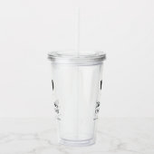 Cute Black Bow Tie & Buttons Groomsman Wedding Acryl Drinkbeker (Rechts)