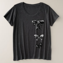 Cute Black Bows Graphic T shirt