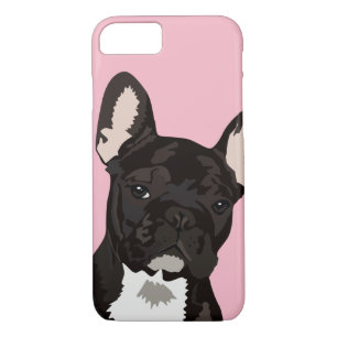 Cute Black Brindle French Bulldog Pet iPhone 8/7 Hoesje