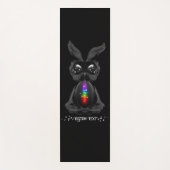 Cute Black Bunny met Chakra Rainbow Soul Yogamat (Voorkant)