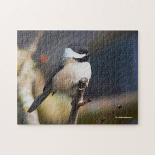 Cute Black Capped Chickadee on Branch Legpuzzel