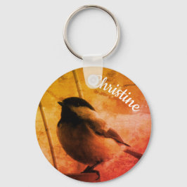 Cute Black Capped Chickadee Sleutelhanger