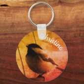 Cute Black Capped Chickadee Sleutelhanger (Voorkant)