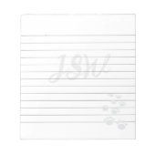 Cute Black Cartoon Pet Paw Trail Lined Notitieblok (Voorkant)