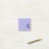 Cute Black Cartoon Pet Paw Trail  Post-it® Notes (Op bureau)
