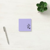 Cute Black Cartoon Pet Paw Trail  Post-it® Notes (Kantoor)