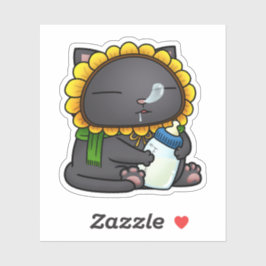 Cute Black Cat Baby Sticker