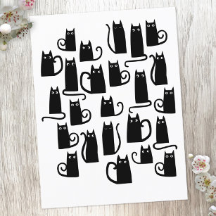 Cute Black Cat Briefkaart