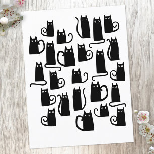 Cute Black Cat Briefkaart