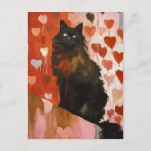 Cute Black Cat Briefkaart (Voorkant)