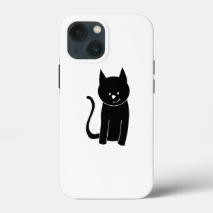 Cute Black Cat iPhone 13 Mini Hoesje