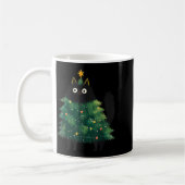 Cute Black Cat Christmas Tree Funny Kitten Lover X Koffiemok (Links)