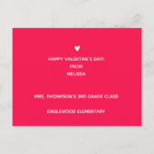 Cute Black Cat - Classroom Valentijnsdag Briefkaart (Achterkant)