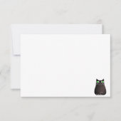 Cute Black Cat Custom Blank Notitiekaartje (Voorkant)