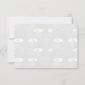 Cute Black Cat Custom Monogram Notitiekaartje (Achterkant)