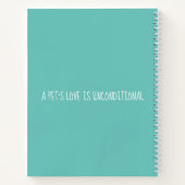 Cute Black Cat Custom Photo Turquoise-laptop Notitieboek (Achterkant)