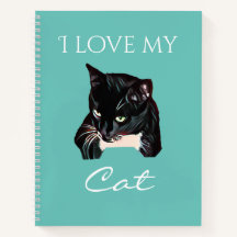 Cute Black Cat Custom Photo Turquoise-laptop