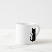 Cute Black Cat Espresso Kop (Voorkant rechts)