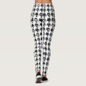 Cute Black Cat Expressions Patroon Leggings (Achterkant)