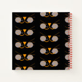 Cute Black Cat Face Funny Notitieboek (Achterkant)