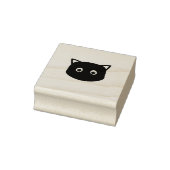 Cute Black Cat Face Rubberstempel (Stempel)