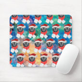 Cute Black Cat Funny Feestdagen voor kerstmis Muismat (Met muis)