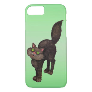Cute Black Cat Green Eyes Case-Mate iPhone Case
