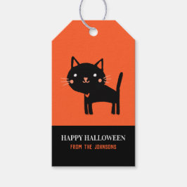 Cute Black Cat Halloween Cadeaulabel