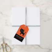 Cute Black Cat Halloween Cadeaulabel (Met Touw)
