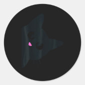 Cute Black Cat Halloween Costume Kitten Kids Toddl Ronde Sticker (Voorkant)