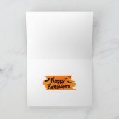 Cute Black cat Halloween Kaart (Binnen)