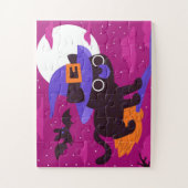Cute Black cat Halloween Legpuzzel (Verticaal)