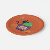 Cute Black Cat Halloween Sinaasappel Paper Bord (Gekanteld)