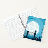 Cute Black Cat Halloween ThMED Notitieboek (Binnen)
